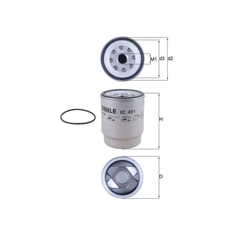 Yakıt Filtresi MAHLE KC 491D – Volvo / Renault Trucks