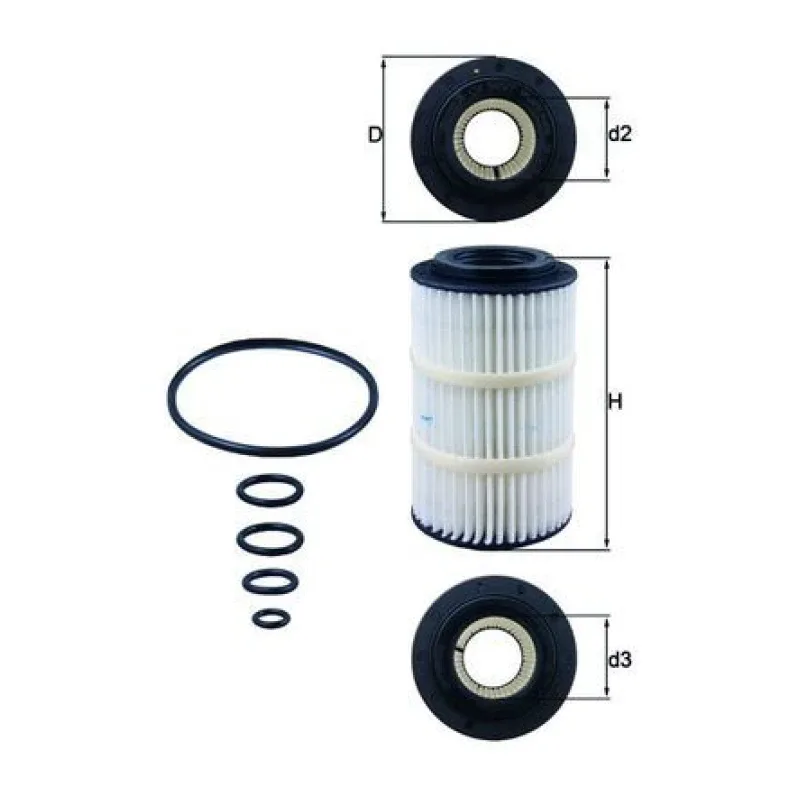 Yağ Filtresi MAHLE OX 345/7D – MERCEDES-BENZ CLS / ML / S