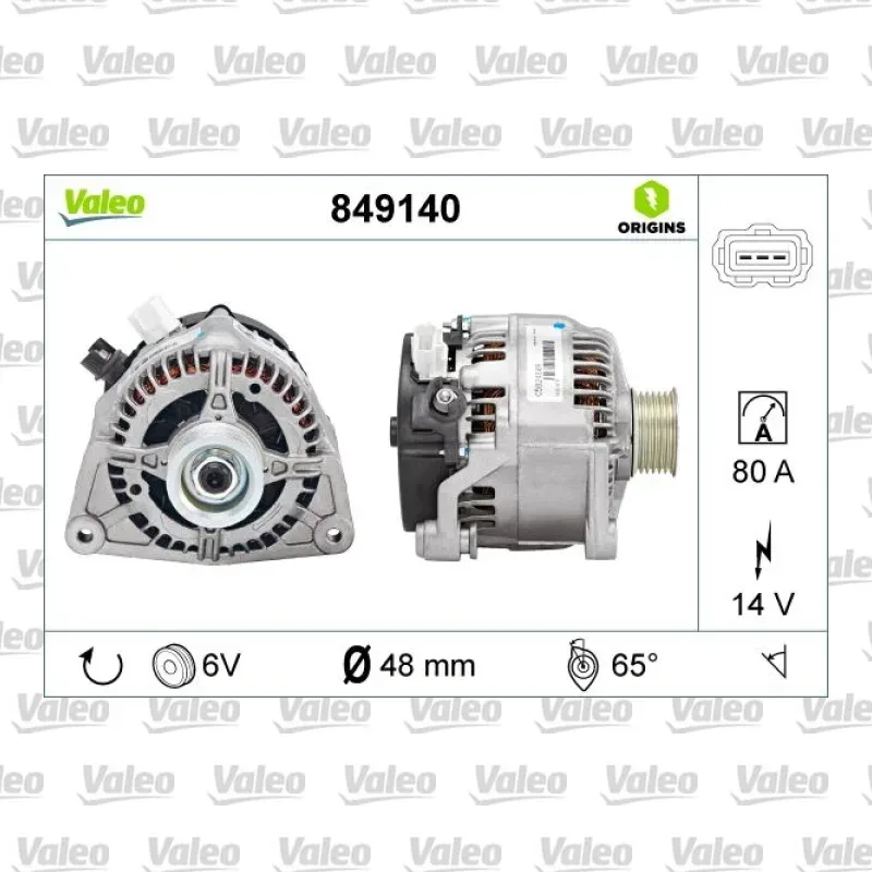Alternatör VALEO 849140 – Ford Focus