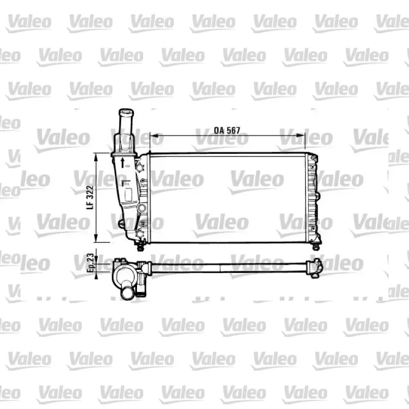 Su Radyatörü VALEO 731562 – Fiat Punto