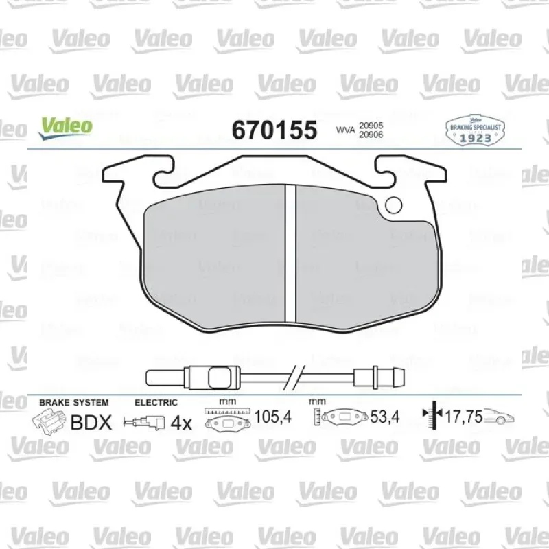 Fren Disk Balata Ön VALEO 670155