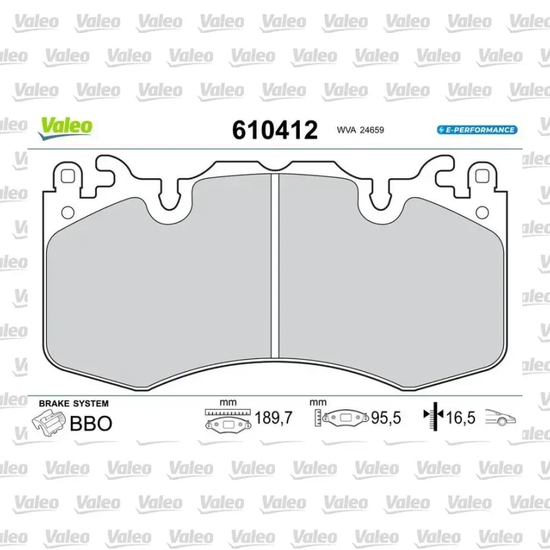 Fren Disk Balata Ön VALEO 610412 – Land Rover Range Rover