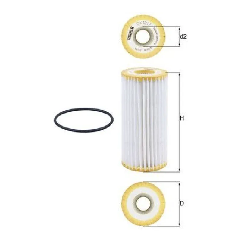 Yağ Filtresi MAHLE OX 1217D – AUDI / SEAT / SKODA