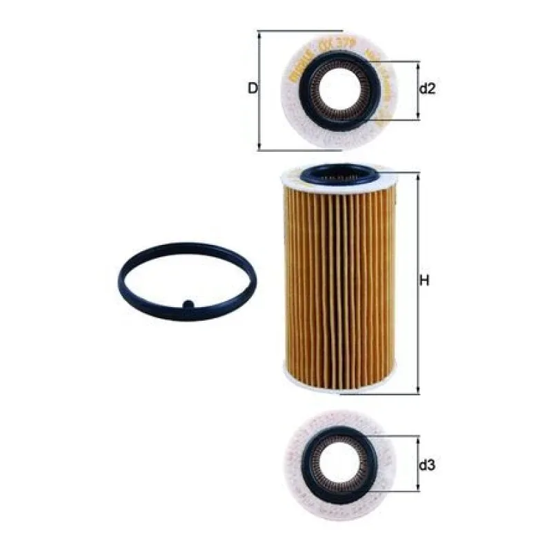 Yağ Filtresi MAHLE OX 379D – AUDI / SEAT / SKODA