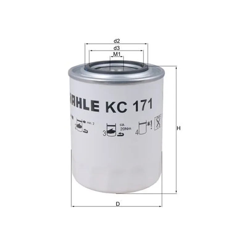 Yakıt Filtresi MAHLE KC 171 – Mercedes-Benz / Volvo