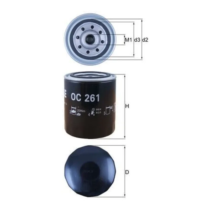 Yağ Filtresi MAHLE OC 261 – LAND ROVER DEFENDER / DISCOVERY / RANGE