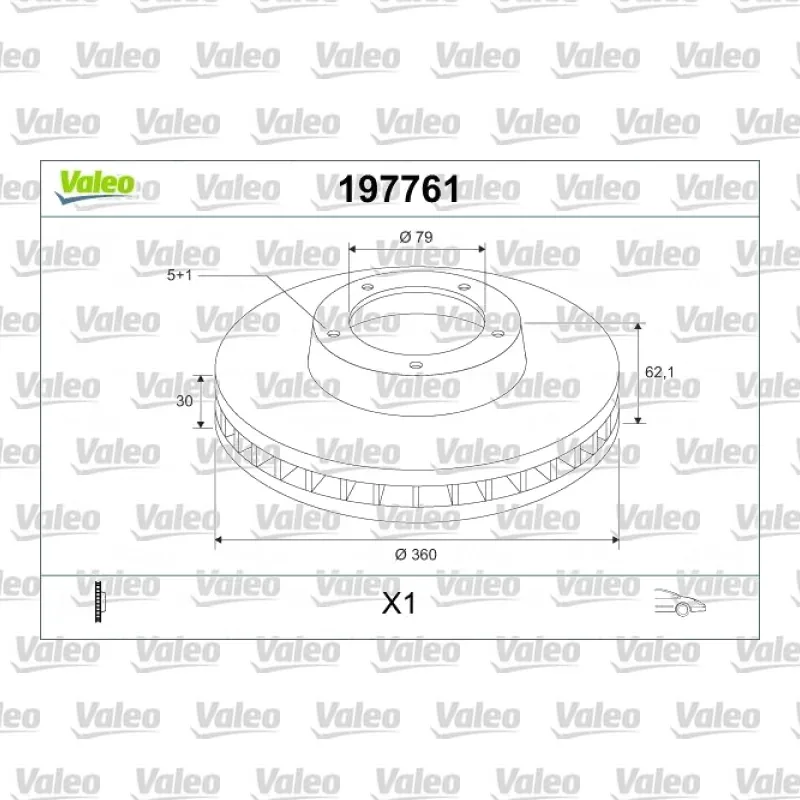 Fren Disk Ayna Ön Sağ ve Sol VALEO 197761 – Land Rover Discovery / Range Rover Sport
