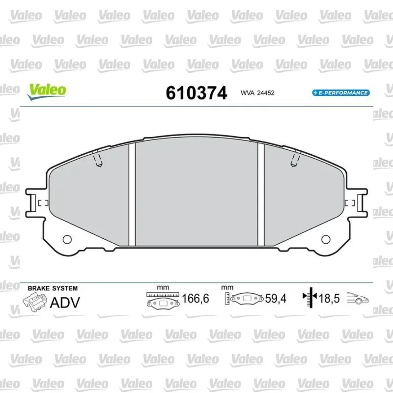 Toyota RAV4 2.5 Hibrit Ön Fren Balatası – VALEO 610374