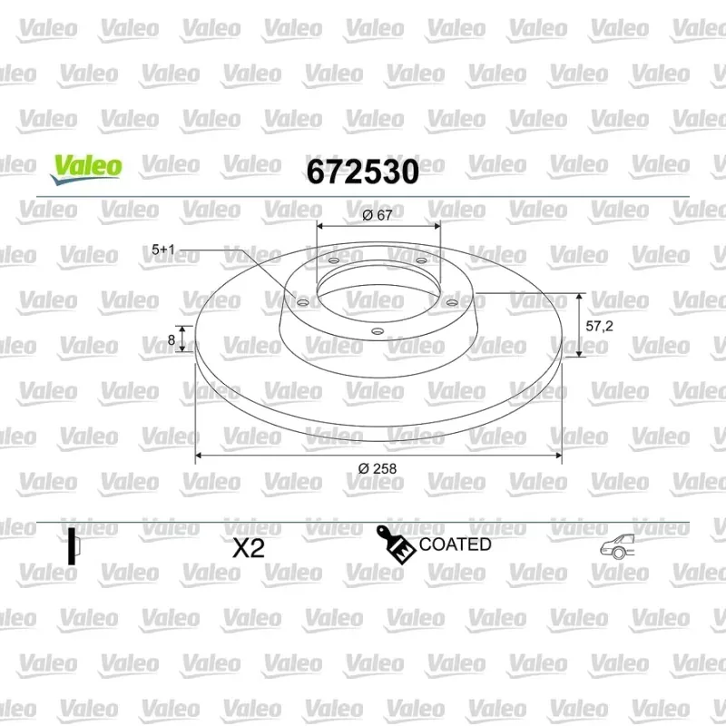 Fren Disk Ayna Arka Sağ ve Sol VALEO 672530 – Mercedes-Benz A 180