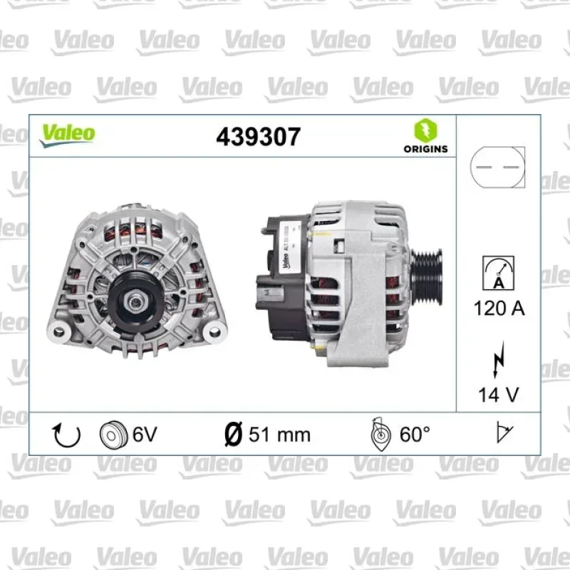 Alternatör VALEO 439307 – Mercedes-Benz Vito / Viano