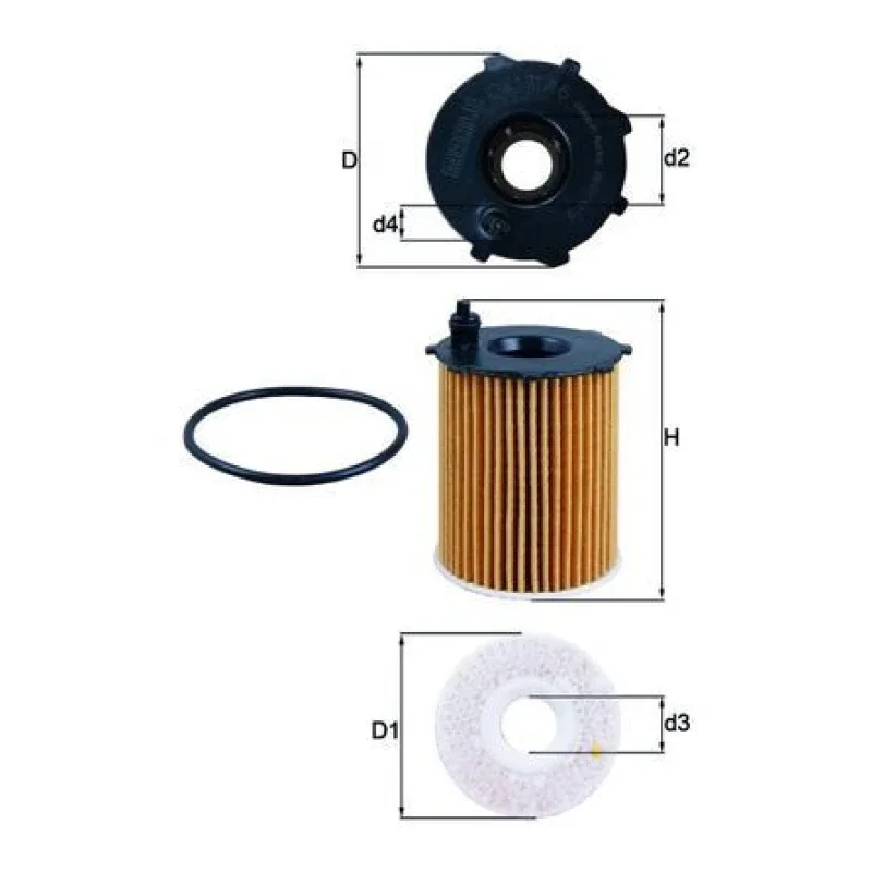 Yağ Filtresi MAHLE OX 171/16D – FIAT 500 / 500L / PANDA