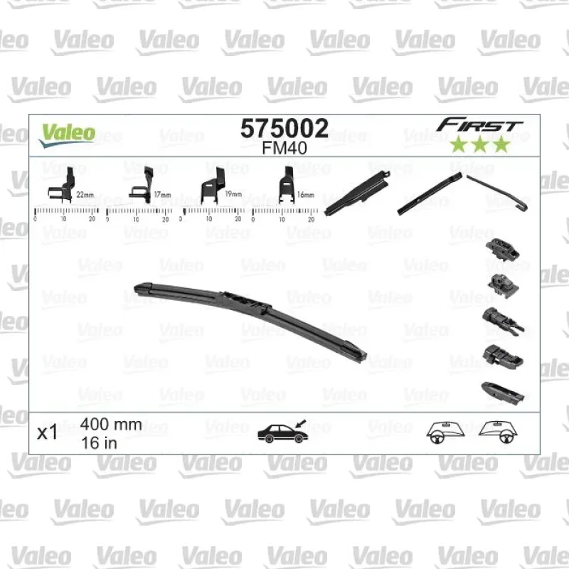 Silecek Süpürgesi Ön 400 mm - 16 inç VALEO 575002