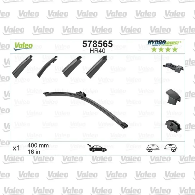 Silecek Süpürgesi Arka 400 mm - 16 inç VALEO 578565