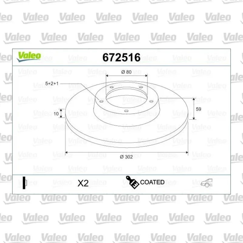 Fren Disk Ayna Arka Sağ ve Sol VALEO 672516 – Citroen / Mitsubishi