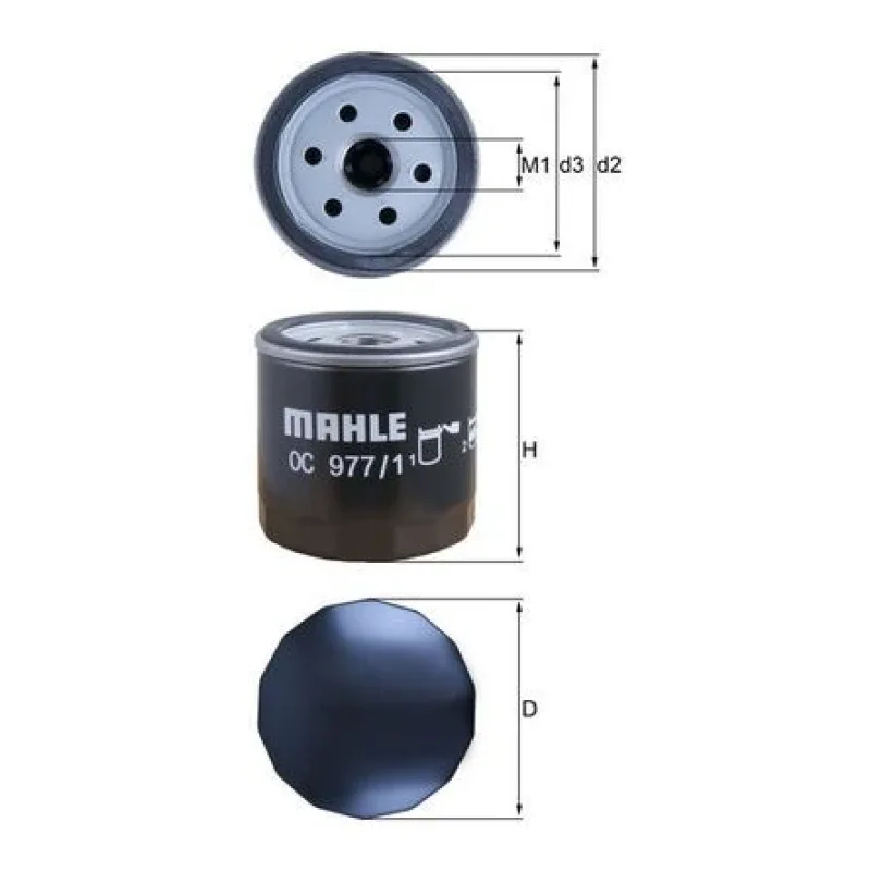 Yağ Filtresi MAHLE OC 977/1 – AUDI / CUPRA / SEAT