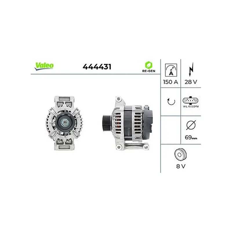 Alternatör VALEO 444431 – Mercedes-Benz ACTROS / ATEGO