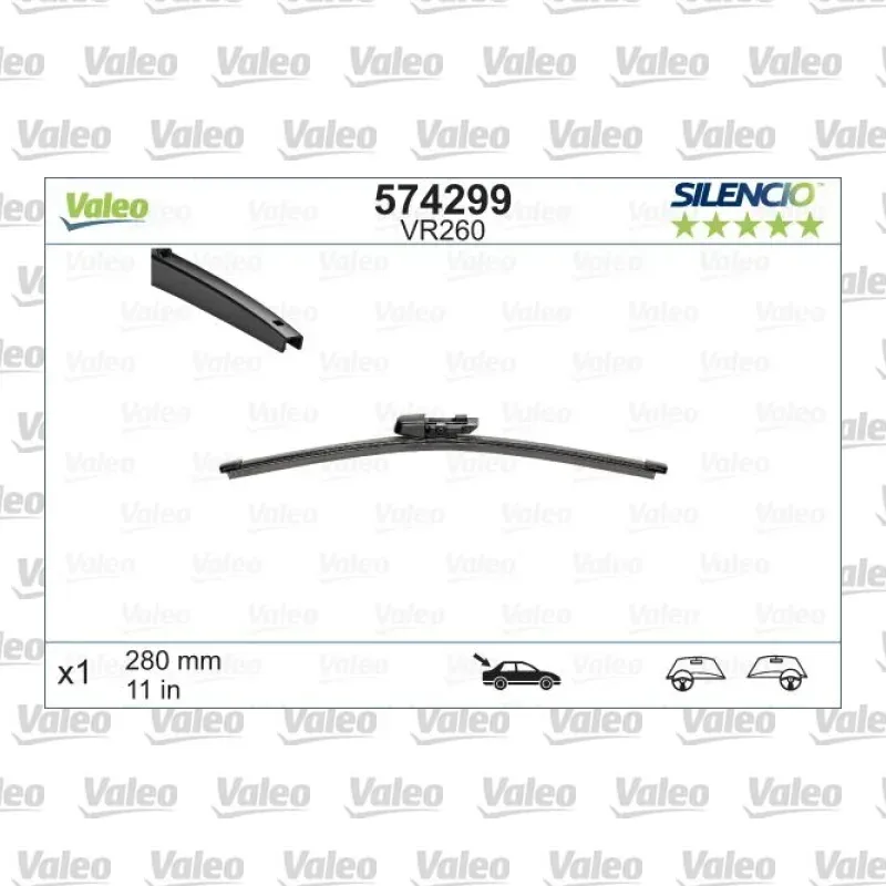 Silecek Süpürgesi Arka 280 mm - 11 inç VALEO 574299