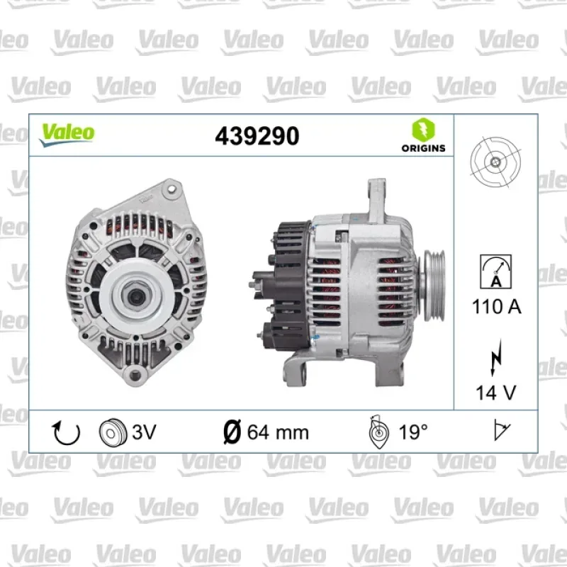 Alternatör VALEO 439290 – Renault Megane / Scenic