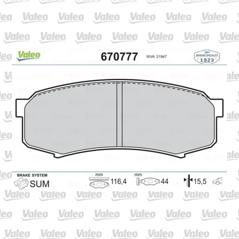 Fren Disk Balata Arka VALEO 670777 – Toyota Land Cruiser