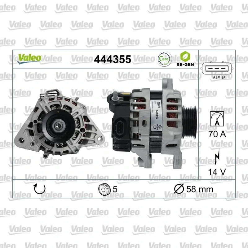 Alternatör VALEO 600383 – Hyundai / Kia