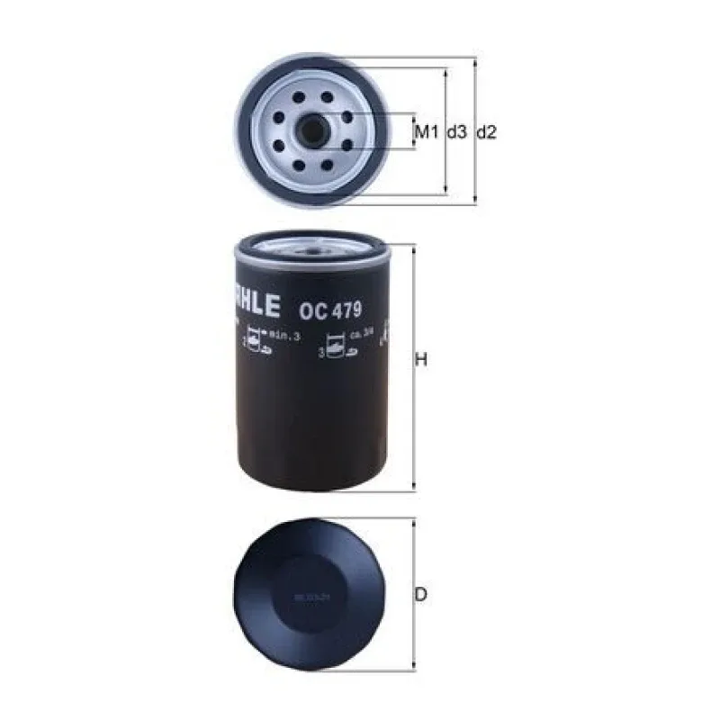 Yağ Filtresi MAHLE OC 479 – JEEP / MAZDA / OPEL