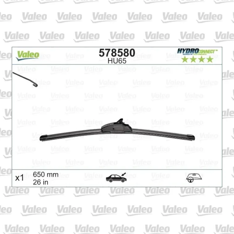 Silecek Süpürgesi Ön 650 mm - 26 inç VALEO 578580