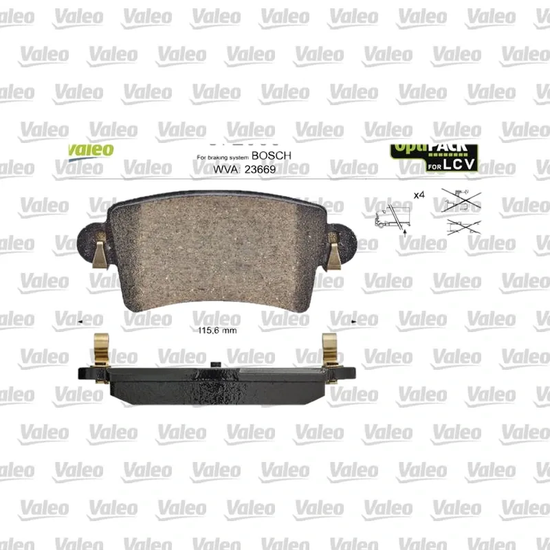 Fren Disk Balata Arka VALEO 872669 – Renault Master