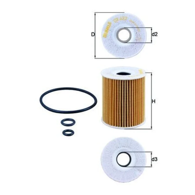 Yağ Filtresi MAHLE OX 422D – SEAT / SKODA / VW