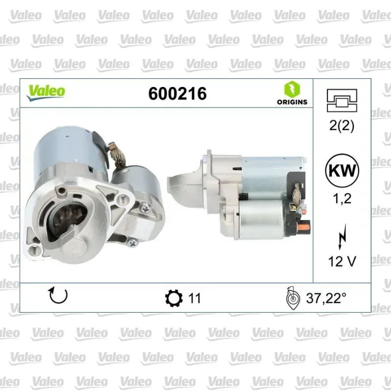 Marş Dinamosu VALEO 600216 – Hyundai / Kia