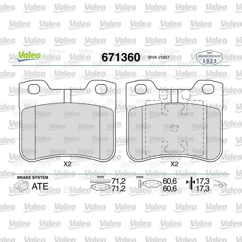 Fren Disk Balata Ön VALEO 671360 – Peugeot / Citroen
