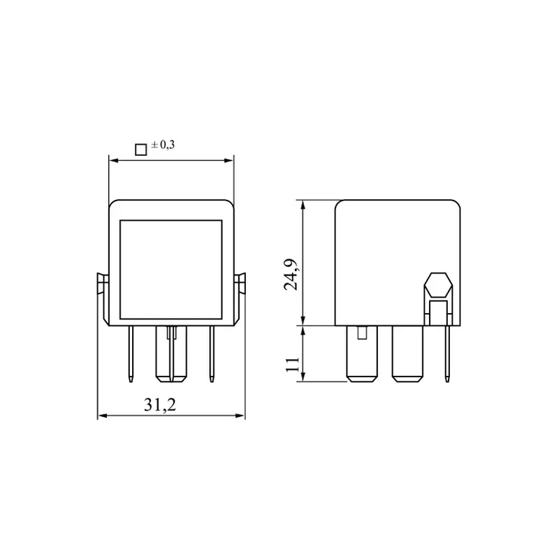 Mini Röle BOSCH 0986332041 – Mercedes-Benz ACTROS / ATEGO / AXOR
