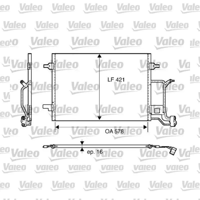 Klima Radyatörü VALEO 817840 – Volkswagen / Audi