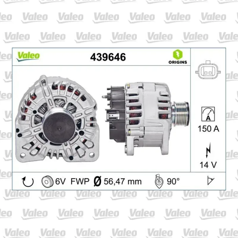 Alternatör VALEO 439646 – Renault / Dacia