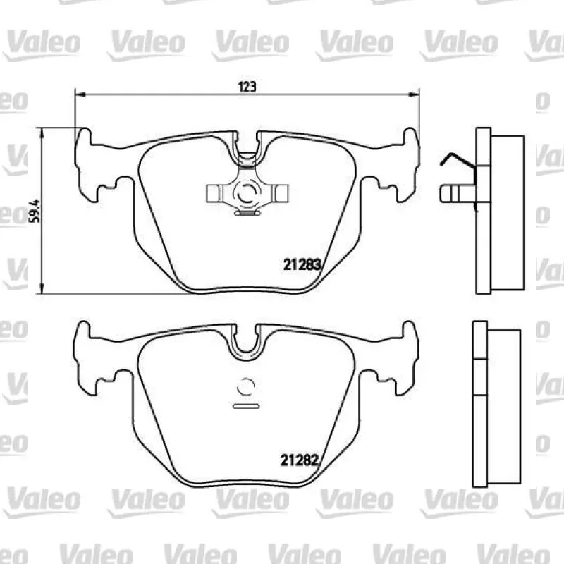 Fren Disk Balata Arka VALEO 670693 – BMW 540i / M5