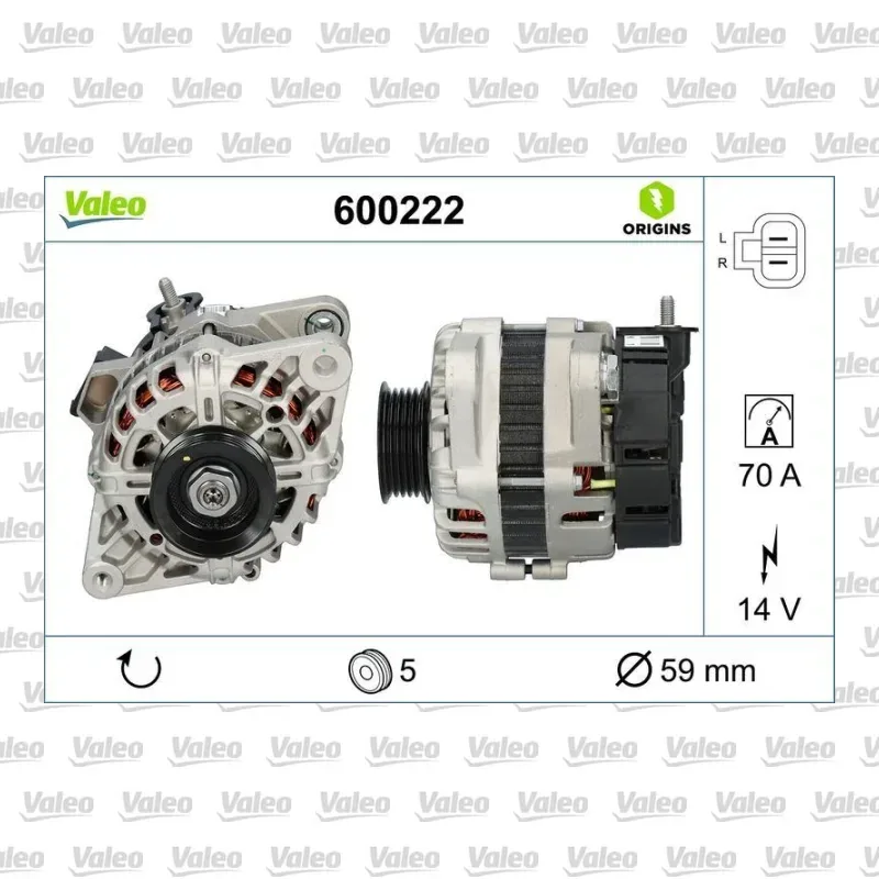 Alternatör VALEO 600222 – Hyundai Elantra