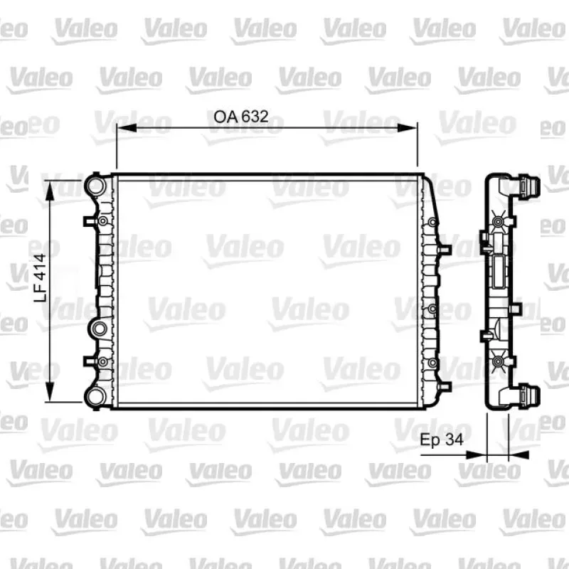Su Radyatörü VALEO 732864