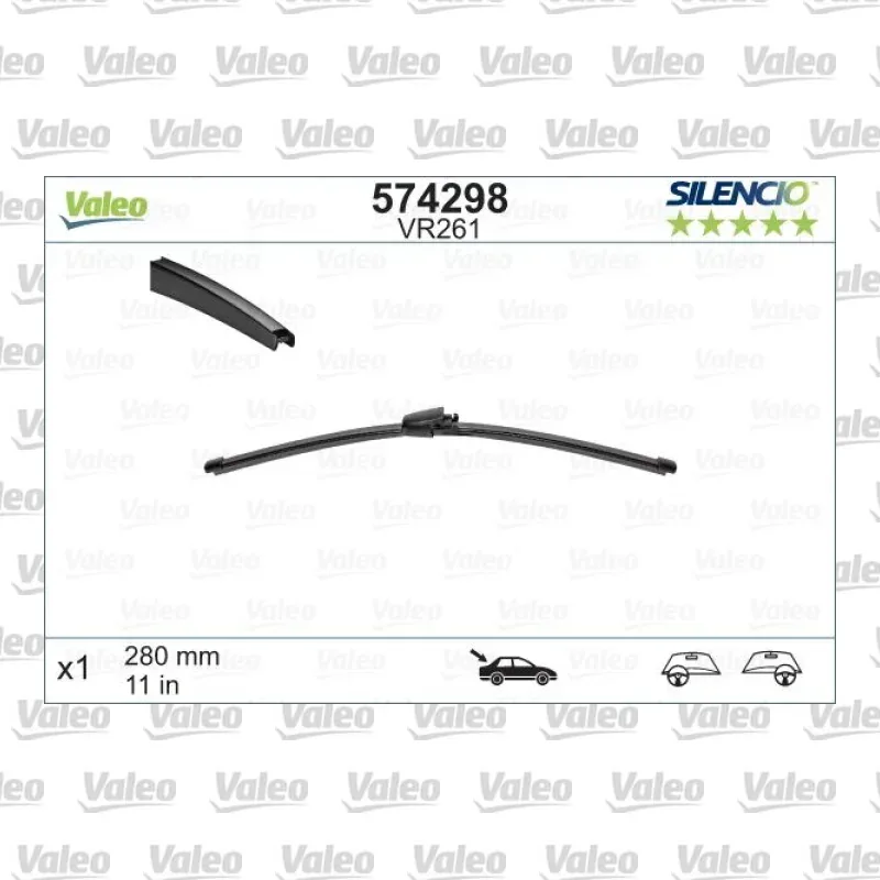 Silecek Süpürgesi Arka 280 mm - 11 inç VALEO 574298