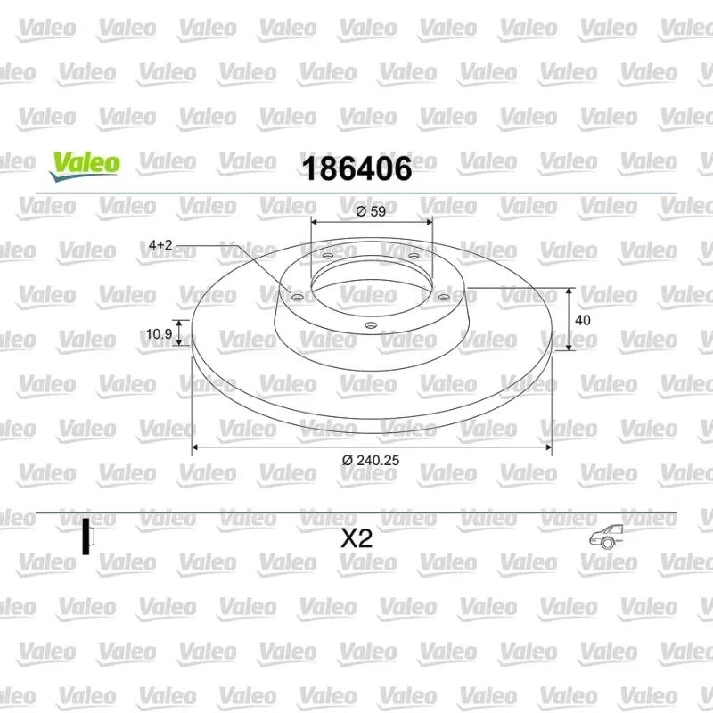Fren Disk Ayna Arka Sağ ve Sol VALEO 186406 – Fiat Punto