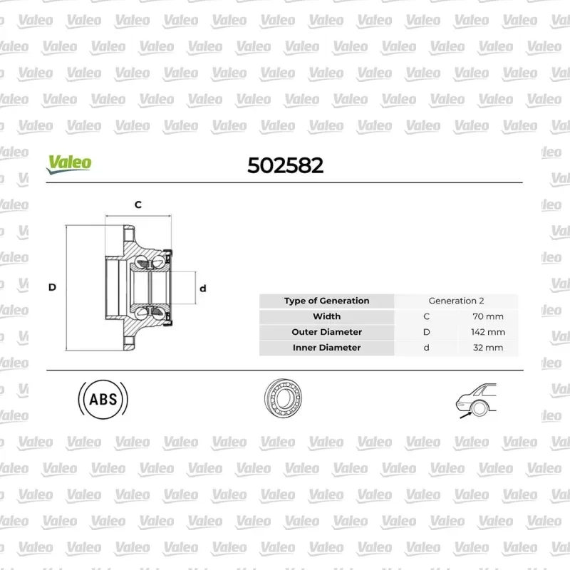 Teker Rulmanı Arka Sağ veya Sol VALEO 502582 – Audi A4