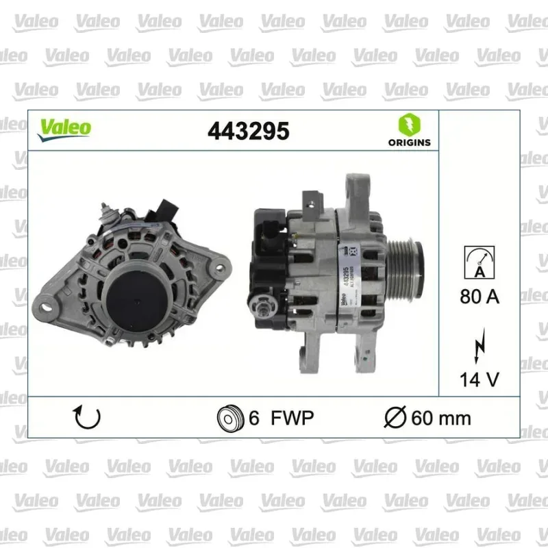 Alternatör VALEO 443295 – Citroen / Toyota
