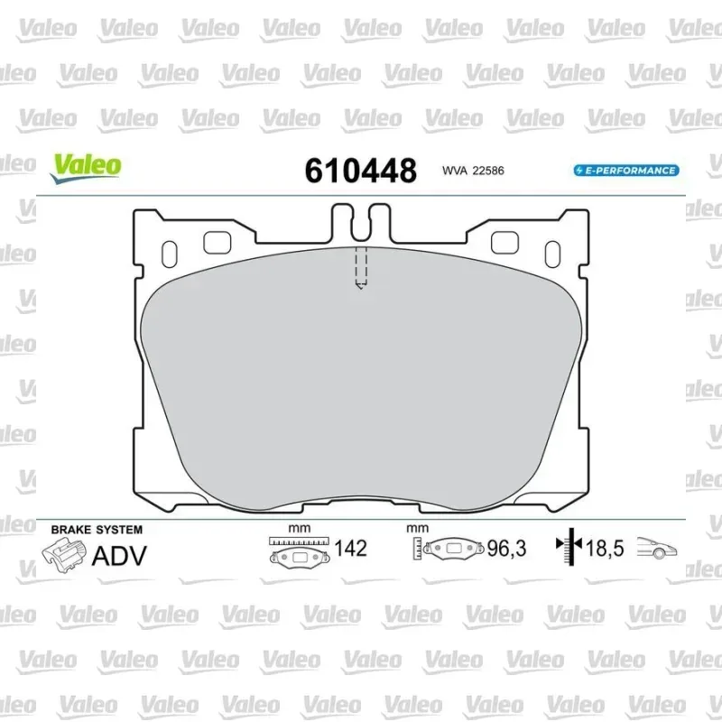 Fren Disk Balata Ön VALEO 610448 – Mercedes-Benz CLS 350