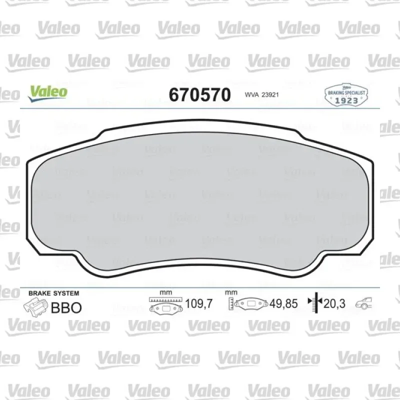 Fren Disk Balata Arka VALEO 670570