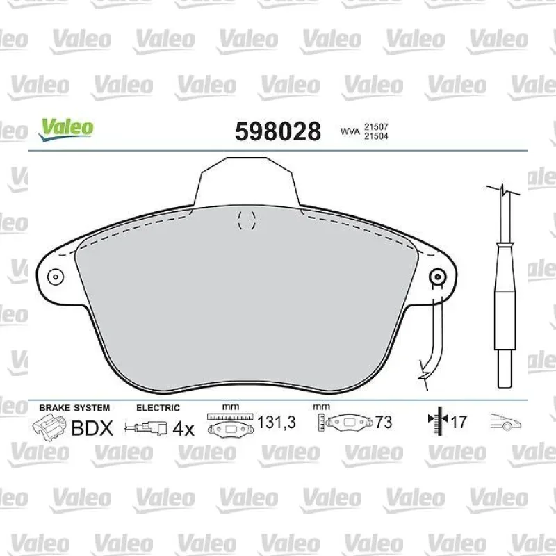 Renault Clio 3.0 V6 Ön Fren Balatası – VALEO 598028