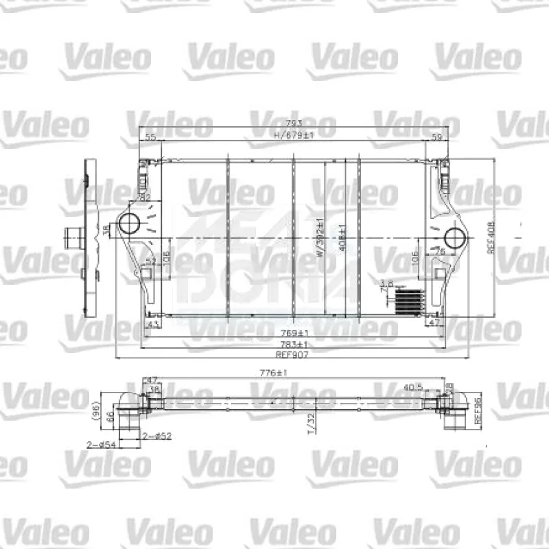 Turbo Radyatörü VALEO 817927 – Renault Laguna 2.0 16V / 2.2 dCi