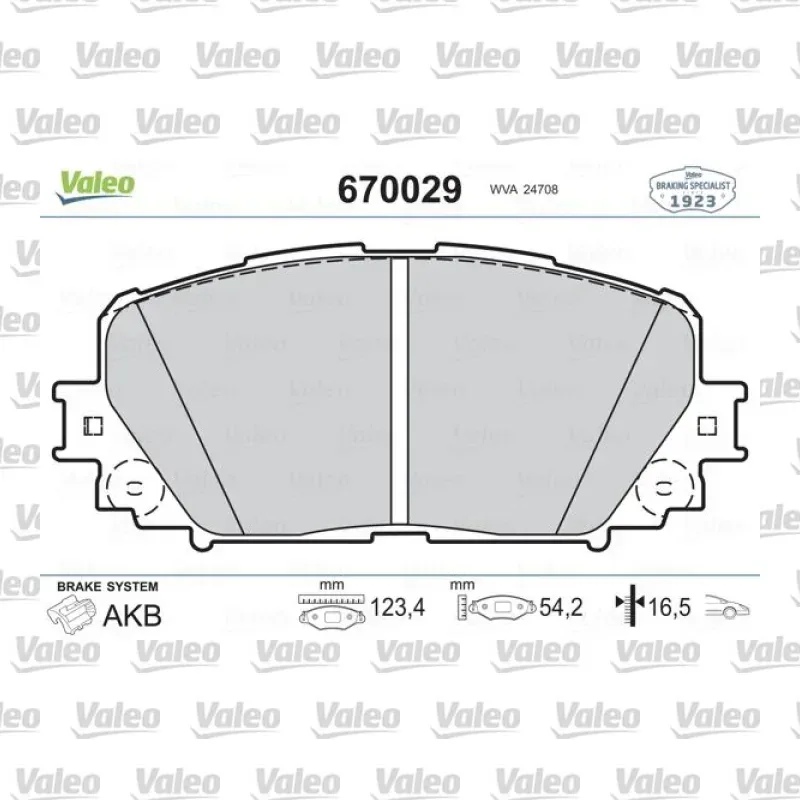 Fren Disk Balata Ön VALEO 670029 – Toyota Yaris