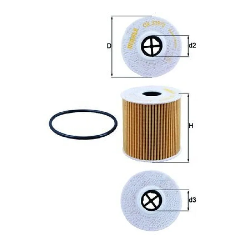 Yağ Filtresi MAHLE OX 339/2D – DS / FIAT / FORD