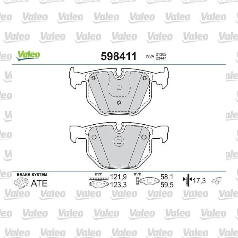 Fren Disk Balata Arka VALEO 598411 – BMW X5 / X6