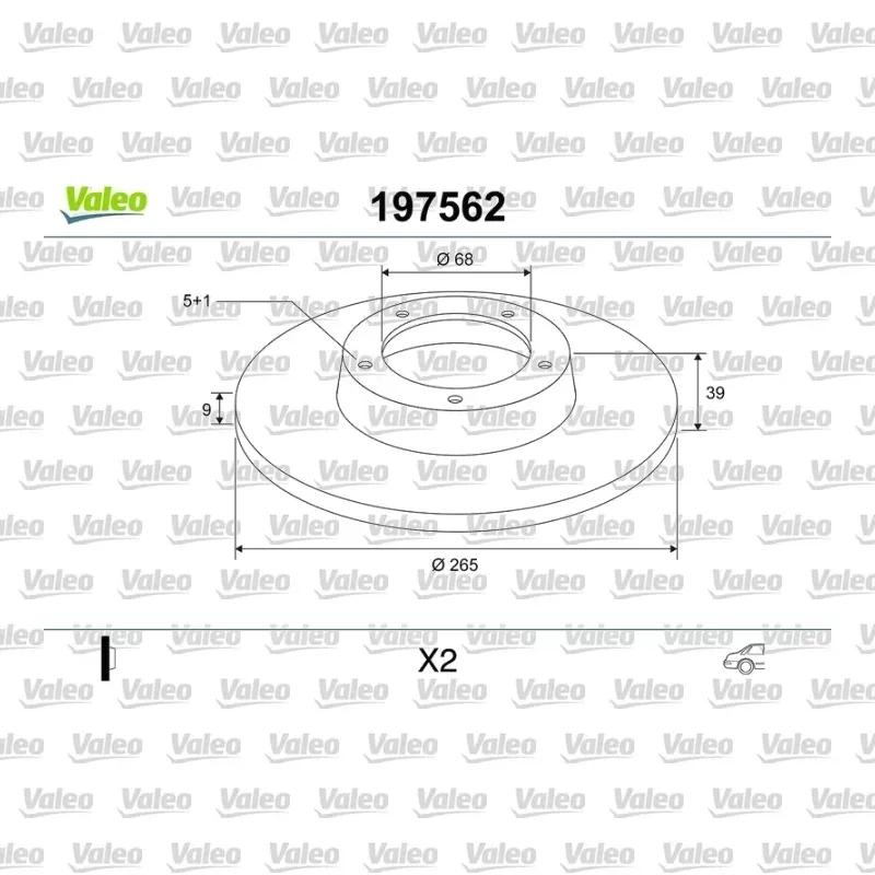 Fren Disk Ayna Arka Sağ ve Sol VALEO 197562 – Mazda 3 / CX-3