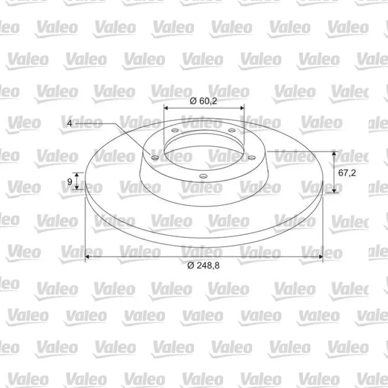 Fren Disk Ayna Arka Sağ ve Sol VALEO 675405 – Peugeot / Citroen
