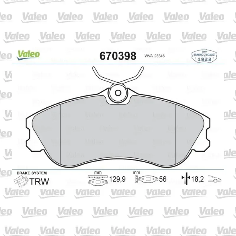 Fren Disk Balata Ön VALEO 670398 – Peugeot / Citroen